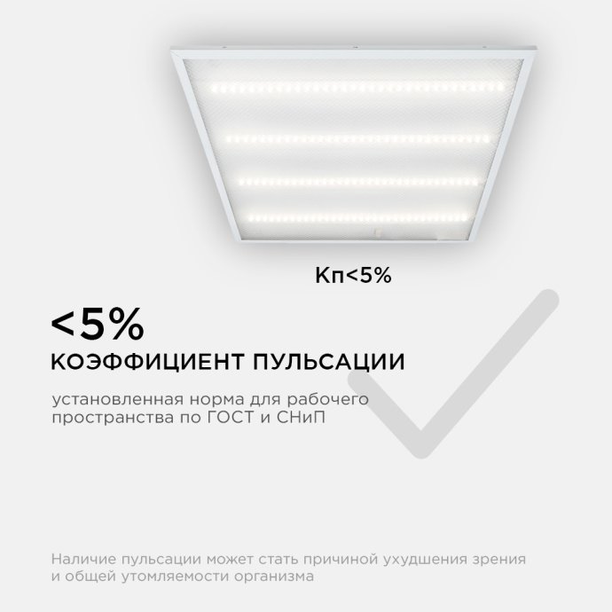 Светодиодная панель универсальная, "Армстронг", 36Вт, 230В/50Гц, 3300Лм, 4000К, 595х595х19мм