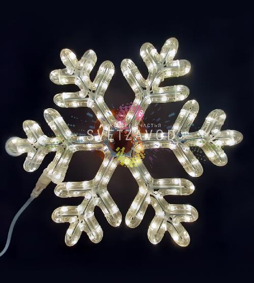 Светодиодная Снежинка, 40см, теплая белая, фиксинг, 220В, IP65, Riсh Lеd
