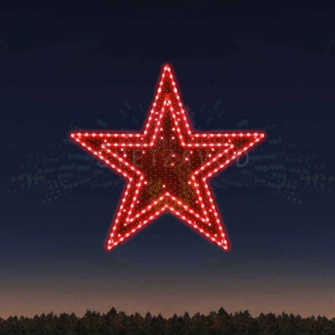 Детальное фото светодиодной консоли Звезда мужества на металлическом каркасе. Видны световые контуры и крепления для монтажа на опору освещения.