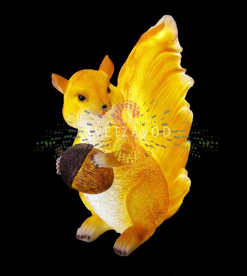 Светодиодная фигура из стекловолокна Белка с желудем, 50 см, 24В, с трансформатором, IP65