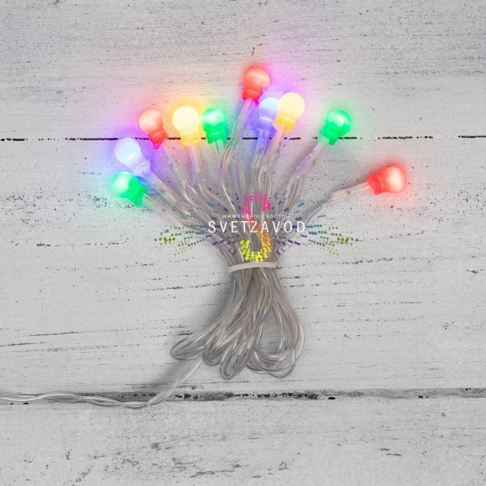 Гирлянда светодиодная на батарейках Шарики, 1,5м, мульти, Neon-Night