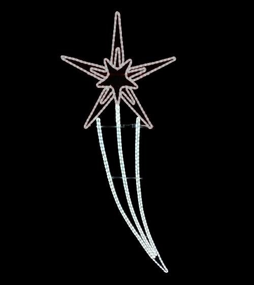 Светодиодная консоль "Звезда", 210х98 см, белая