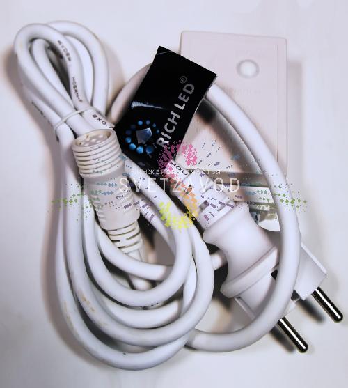 Контроллер для светодиодных сеток, 8 программ, белый ПВХ, IP54, Rich Led