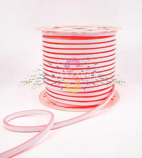 Светодиодный гибкий неон, двухсторонний, красный, 8х16мм, 100м, 120SMD2835, 220В, IP65, Neon-Night