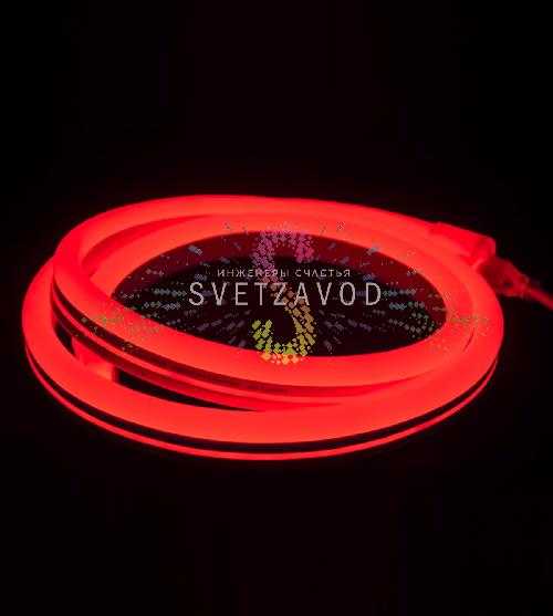 Светодиодный гибкий неон, двухсторонний, красный, 8х16мм, 50м, 120SMD2835, 220В, IP65, Rich Led