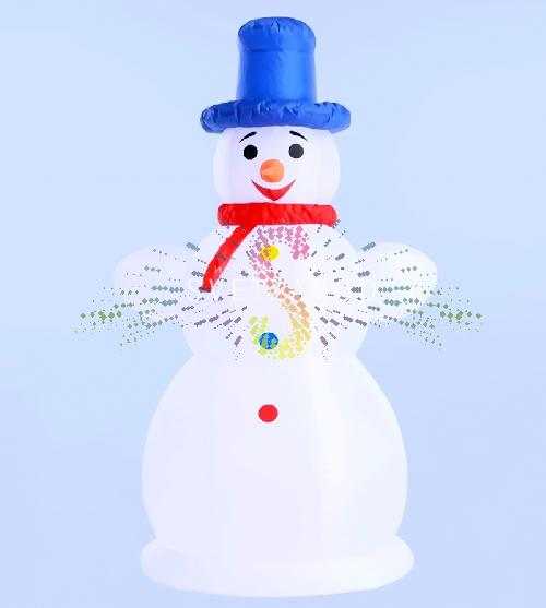 Надувная фигура 3D Снеговик, 300 см, 12В, с компрессором и адаптером