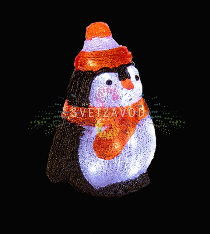 Детальное фото акриловой светодиодной фигуры 3D Пингвиненок (SAK-400) от Neon-Night. Видна объемная форма, внутренняя подсветка от 20 светодиодов и качество акрила. Детальное фото акриловой светодиодной фигуры 3D Пингвиненок (SAK-400) от Neon-Night. Видна объемная форма, внутренняя подсветка от 20 светодиодов и качество акрила.