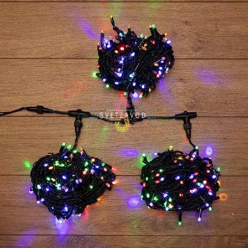 Клип Лайт Спайдер с контроллером, 24В, 3 нити по 20м, мульти, черный ПВХ, IP65, Neon-Night