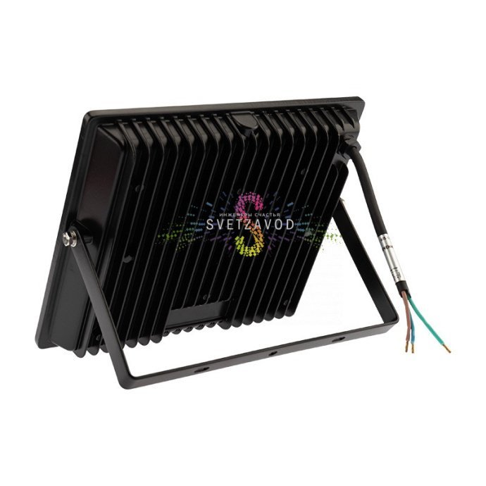 Поворотный светодиодный прожектор REXANT 100Вт зеленый с креплением для накладного монтажа