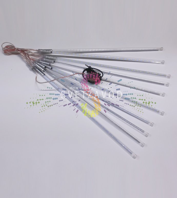 Гирлянда светодиодная Тающие сосульки 540LED 12В IP65 с блоком питания для улицы