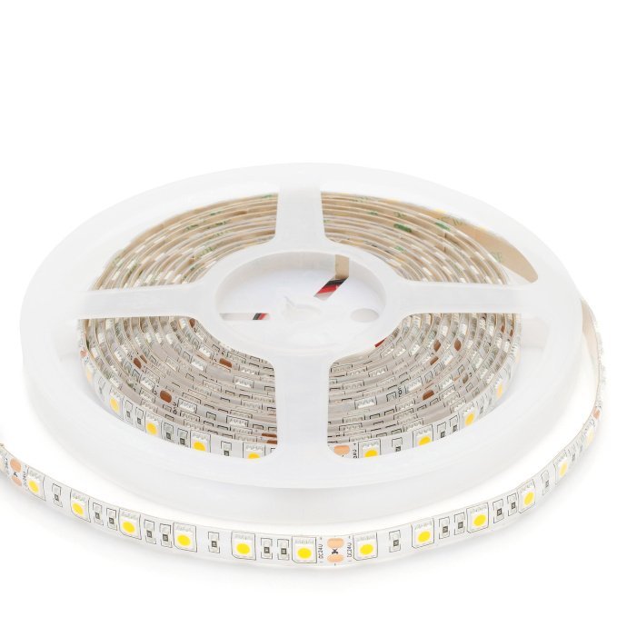 Бухта светодиодной ленты 00-320 24В PRO теплый белый SMD5050 60LED/м IP65 1100Лм/м, ширина 10мм, двухслойная основа