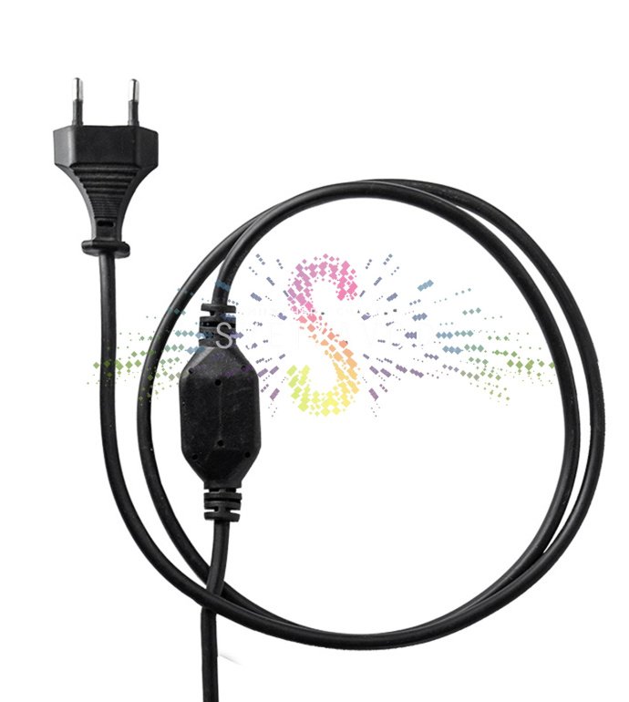 Детальное фото светодиодной снежинки Neon-Night: металлический каркас с порошковой покраской, светодиодный дюралайт, вилка для подключения, ушко для монтажа.