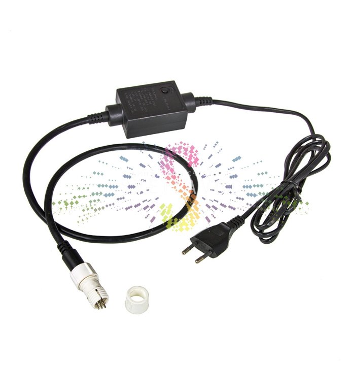 Контроллер Neon-Night SLD-484 для подключения до 50м трехжильного дюралайта диаметром 13мм. Видны коннектор и провода.