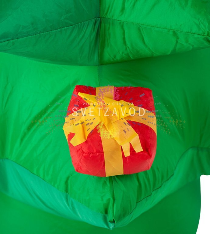 Крупный план надувной фигуры 3D Ель от Neon-Night. Видны прочный ПВХ материал, встроенные светодиоды теплого белого свечения и элементы крепления.