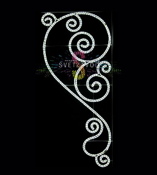 Светодиодная консоль "Винтаж", 200х90 см, белая