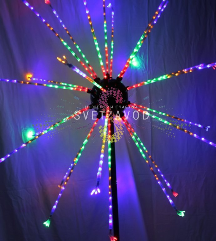 Детальное фото светового мини-фейерверка Шар (арт. SFW-227) с металлической опорой, контроллером и пультом ДУ. Детальное фото светового мини-фейерверка Шар (арт. SFW-227) с металлической опорой, контроллером и пультом ДУ.