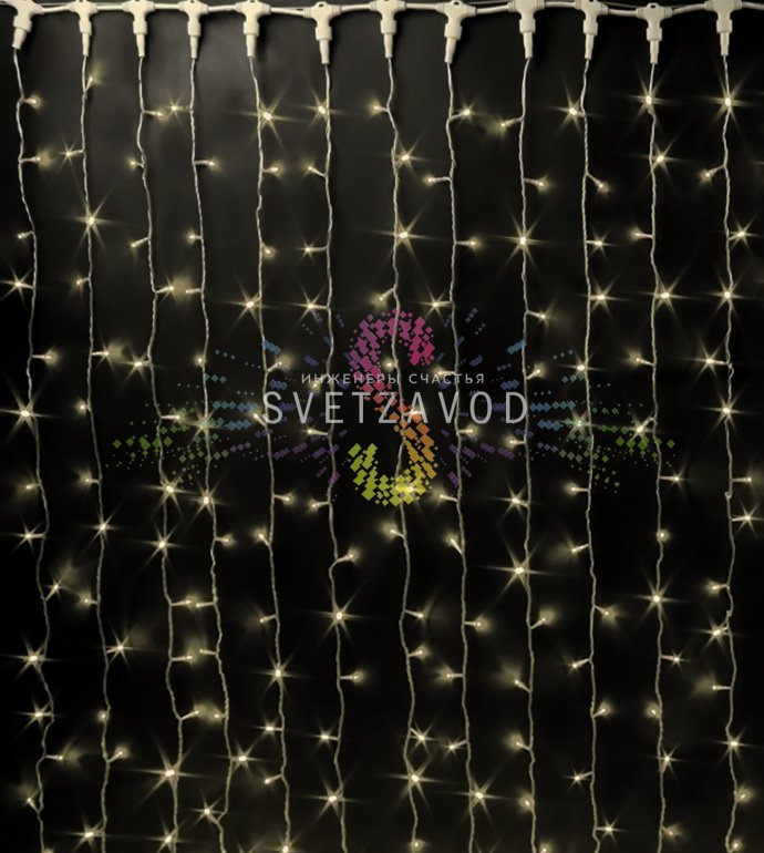 Светодиодный дождь Водопад Rich Led 3х2м с 336 светодиодами, прозрачный ПВХ провод, IP54 защита Светодиодный дождь Водопад Rich Led 3х2м с 336 светодиодами, прозрачный ПВХ провод, IP54 защита