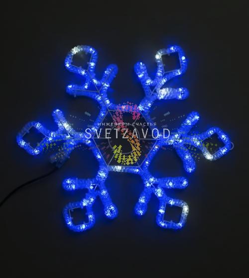 Светодиодная Снежинка, 60,5х52см, синяя, мерцающая, 220В, IP65