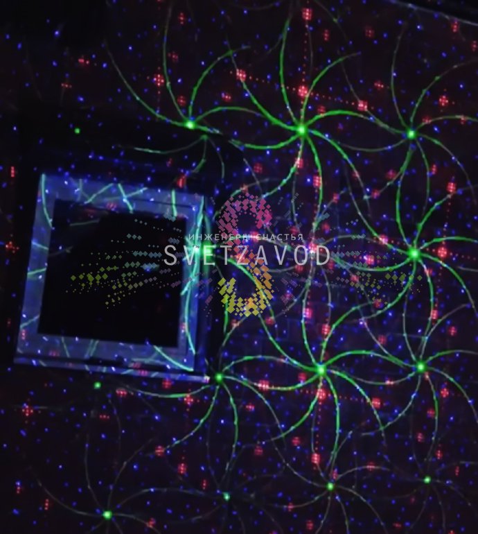 Лазерная подсветка, Garden X-39P-1D, анимация Цветы, 8 узоров, c bluetooth-колонкой