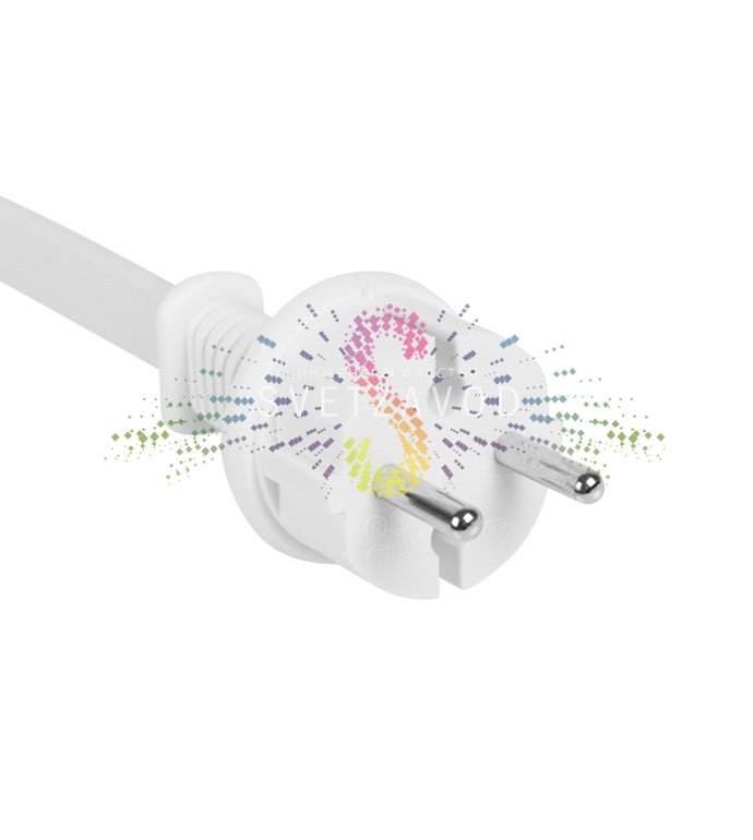 Детальное фото гирлянды Белт лайт Neon-Night: белый каучуковый кабель, патроны E27 с шагом 15 см, крепление фиксинг, степень защиты IP65.