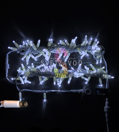 Гирлянда-нить Стринг Лайт, 24В, фиксинг, белая, 10м, белый ПВХ, IP65, Rich Led