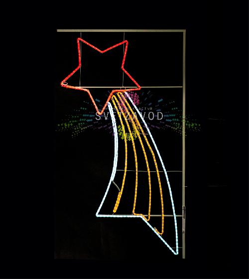 Светодиодная консоль к 9 мая "Звезда с лентой" 150х70 см