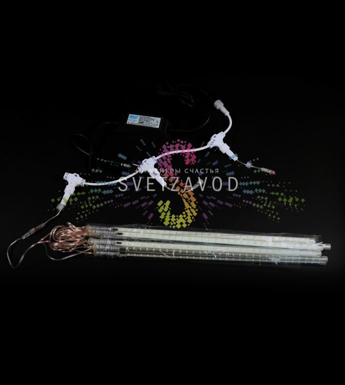 Гирлянда Тающие сосульки RGB 10 штук по 50 см на 3-метровом проводе Гирлянда Тающие сосульки RGB 10 штук по 50 см на 3-метровом проводе