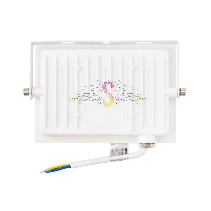 Светодиодный прожектор REXANT 50Вт белого цвета с алюминиевым корпусом, стеклянным рассеивателем и кронштейном для накладного монтажа на улице