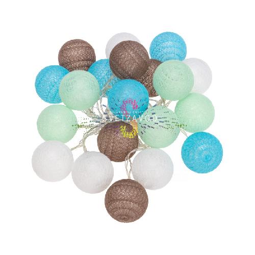 Гирлянда светодиодная на батарейках Тайские фонарики Северное сияние, 3,5м, теплый белый, Neon-Night