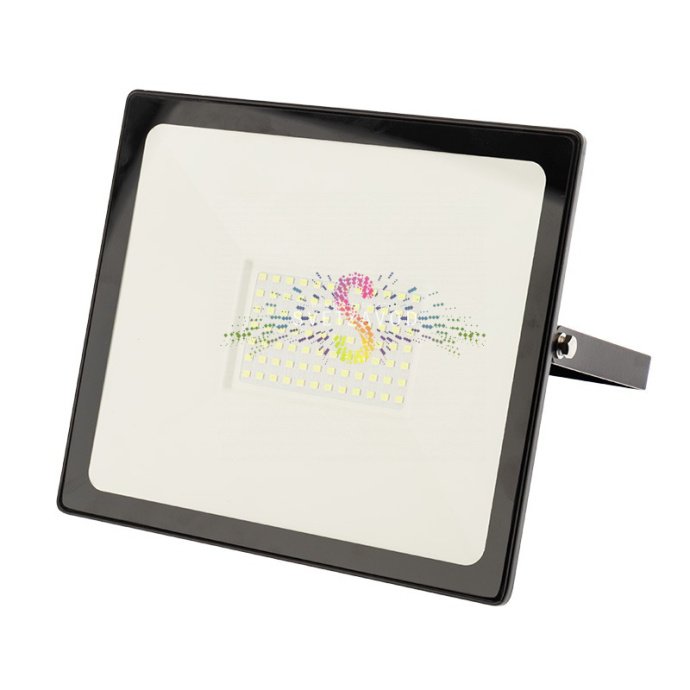 Поворотный светодиодный прожектор REXANT 100Вт зеленый с креплением для накладного монтажа