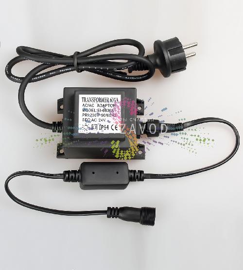 Блок питания универсальный 24В, 60Вт, для гирлянд Стринг Лайт, черный, Rich Led Блок питания универсальный 24В, 60Вт, для гирлянд Стринг Лайт, черный, Rich Led