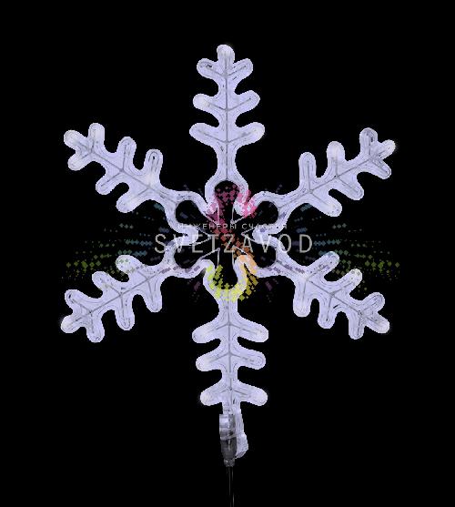 Светодиодная Снежинка, 95см, белая, фиксинг, 220В, IP65, Neon-Night