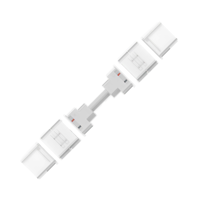 Детальное изображение коннектора 2 pin для одноцветной LED ленты 8-10 мм SMD с прокалывающими контактами