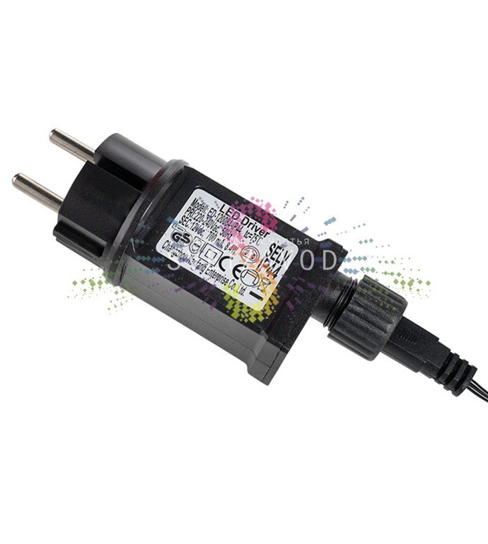 Детальное фото надувной фигуры Деда Мороза 180 см с теплой белой светодиодной подсветкой, компрессором и элементами крепления.