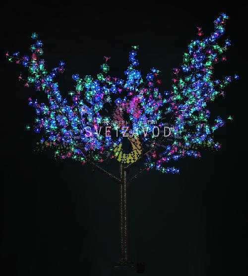 Сакура декоративная, 1.9 м, мульти, 24B, 864 LED, IP65