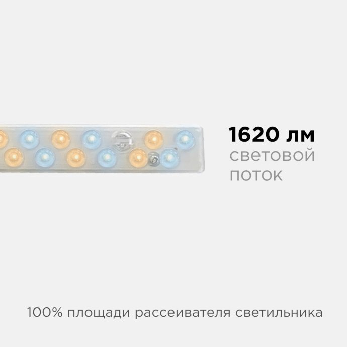 Модуль светодиодный со встроенным драйвером 230В, 18Вт, smd2835, 1620лм, 3000+6500К, 518*32*26