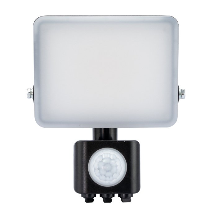 Технический LED прожектор Apeyron 10Вт CCT 3000-6500К, черный алюминиевый корпус, ИК-датчик движения, IP65