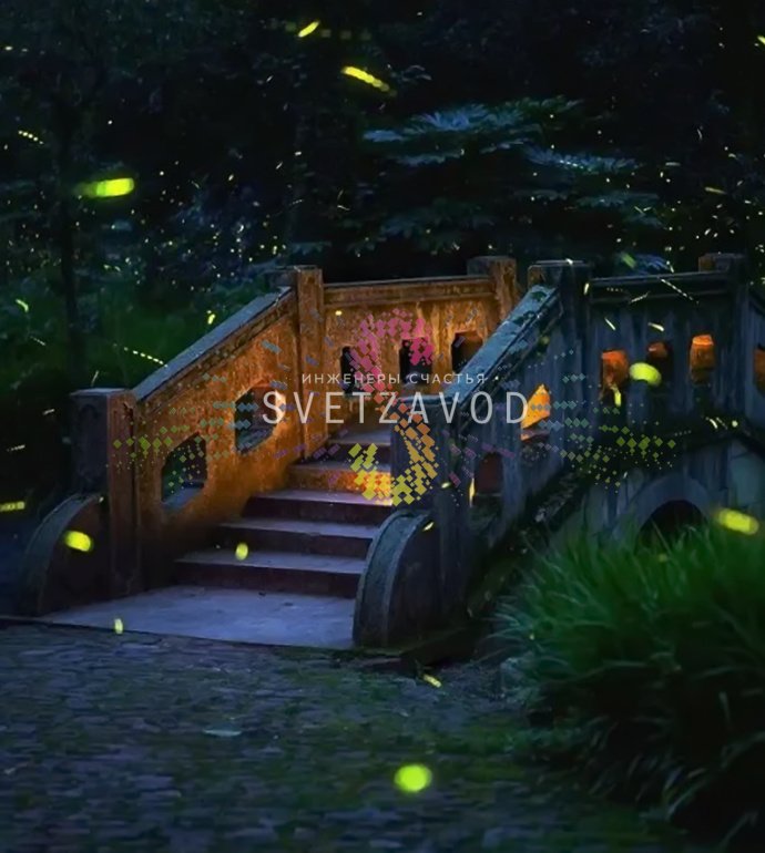 Детальное фото лазерной подсветки Garden X-55: черный корпус из АБС-пластика, элементы управления, разъемы, основание для установки в грунт и встроенная bluetooth-колонка.