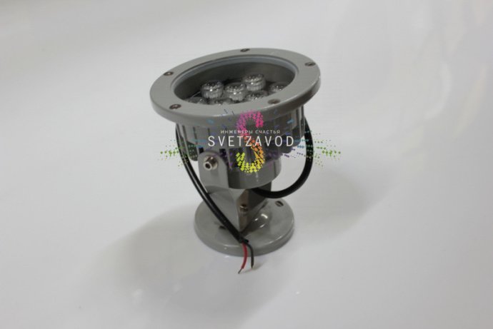 Поворотный светодиодный прожектор 12В 9Вт серый цвет IP65 для архитектурной подсветки