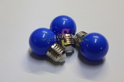 Декоративная лампа, Е27, 4 LED, 1,2Вт, Ø45мм, синяя, диммируемая
