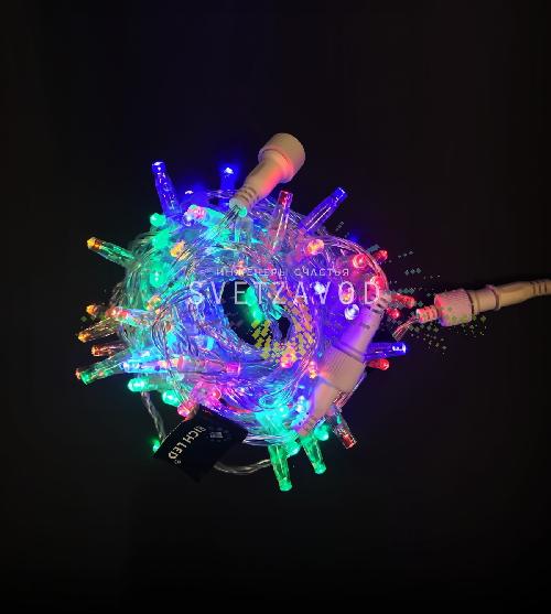 Гирлянда-нить Стринг Лайт, 220В, фиксинг, мульти, 10м, прозрачный ПВХ, IP65, Rich Led