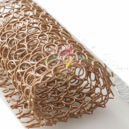 Деколэйс, декоративный материал из ПВХ нити, 1х10м, бронзовый Деколэйс, декоративный материал из ПВХ нити, 1х10м, бронзовый