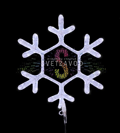 Светодиодная Снежинка, 45х38 см, белая, фиксинг, 220В, IP65, Neon-Night
