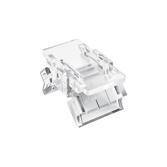 Прокалывающий коннектор 2 pin SMD COB 8мм для одноцветной LED ленты, прозрачный поликарбонат, компактный, для узкого профиля