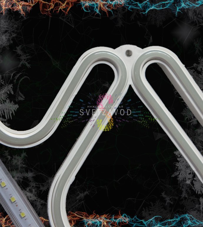 Светодиодная неоновая снежинка 60 см желтого цвета с эффектом стекающей капли