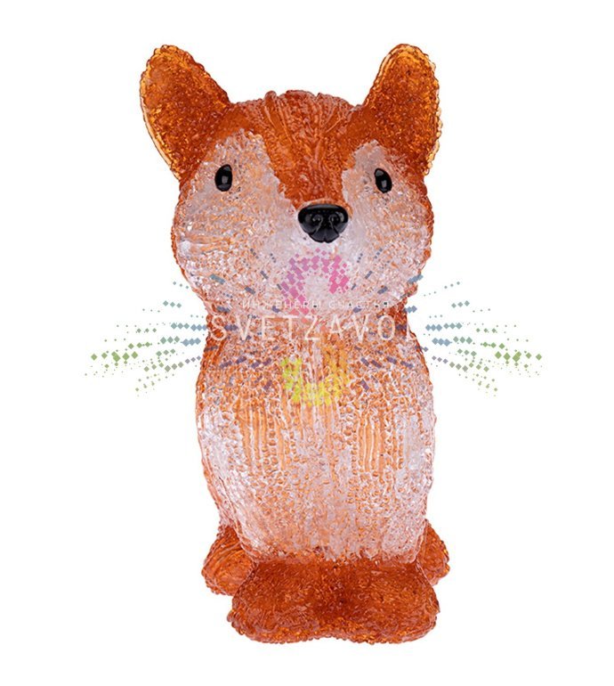 Детальное фото акриловой фигуры 3D Лисенок с подсветкой от 30 светодиодов. Видны габариты 28х15х26 см и качество акрила. Детальное фото акриловой фигуры 3D Лисенок с подсветкой от 30 светодиодов. Видны габариты 28х15х26 см и качество акрила.