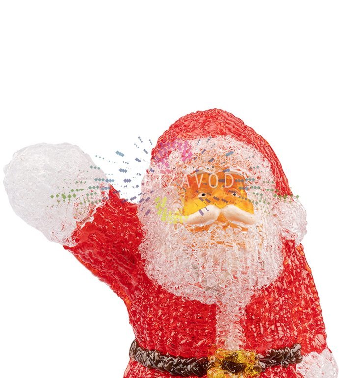 Детальное фото светодиодной акриловой фигуры 3D Санта Клаус с 40 LED, защитой IP65 и блоком питания 24В. Детальное фото светодиодной акриловой фигуры 3D Санта Клаус с 40 LED, защитой IP65 и блоком питания 24В.