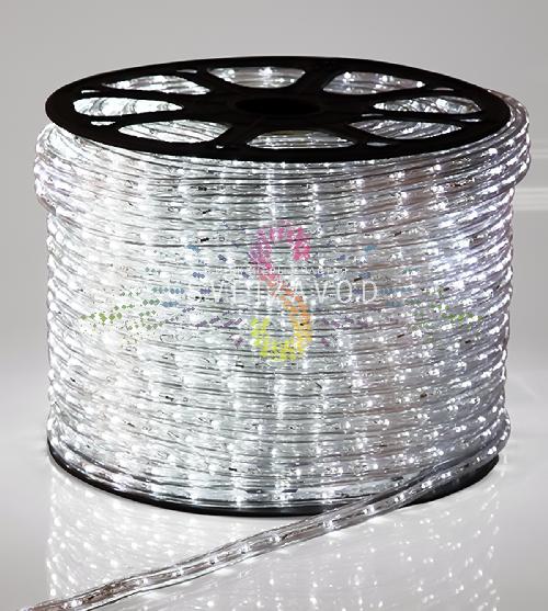 Светодиодный дюралайт, Ø 13мм, 220В, 2W, 24 led/м, фиксинг, белый, 100м, Neon-Night
