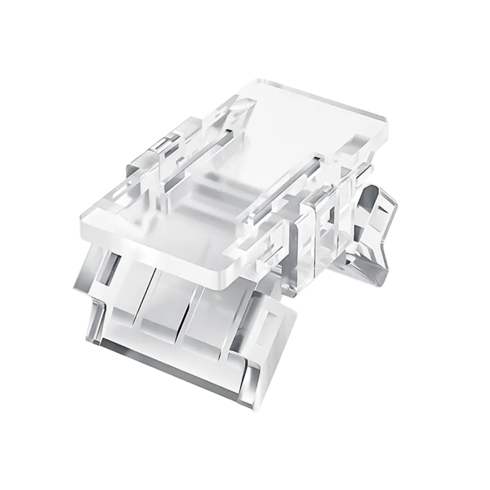 Прокалывающий коннектор 2 pin SMD COB 8мм для одноцветной LED ленты, прозрачный поликарбонат, компактный, для узкого профиля