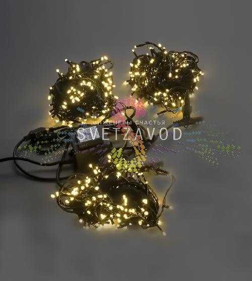 Клип Лайт Спайдер, 24В, 3 нити по 20м, теплый белый, фиксинг, черный ПВХ, IP54